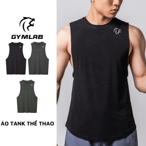 ÁO TANK XẺ NÁCH NAM – ĐEN – SILVER LOGO