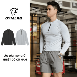 Áo Thun Dài Tay Nam Cổ Trụ Dây Kéo Giữ Nhiệt Thể Thao – Active Lab Sportwear