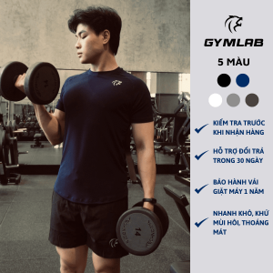 ÁO TẬP CÓ TAY NAM – XANH ĐEN – SILVER LOGO