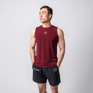 ÁO TANK SÁT NÁCH NAM – ĐỎ ĐÔ – MID LOGO