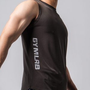 Áo tanktop sát nách tập gym màu xanh rêu
