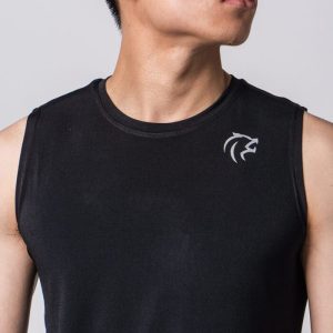 Áo tanktop sát nách tập gym màu đen