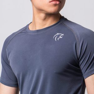 Áo tập gym có tay form tôn vai ngực màu xám