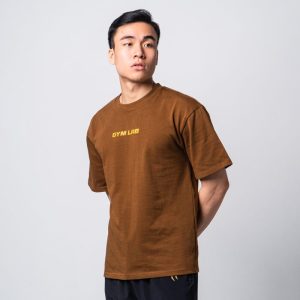 Áo oversize có tay màu nâu