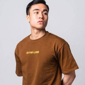 Áo oversize có tay màu nâu