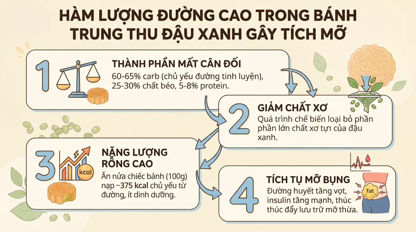 So Sánh Calo Bánh Trung Thu Đậu Xanh Với Các Loại Bánh Khác