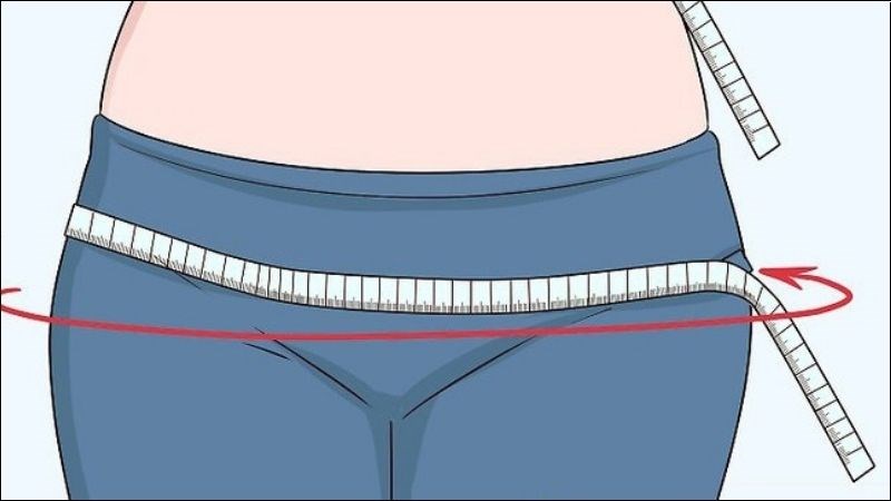 Vị trí chính xác để đo vòng 2 (eo)